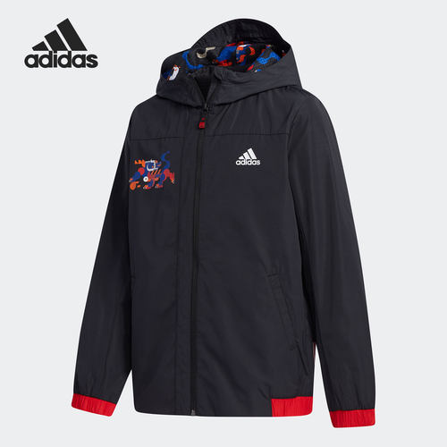 Adidas/阿迪达斯正品儿童舒适休闲运动梭织夹克外套 GP0534