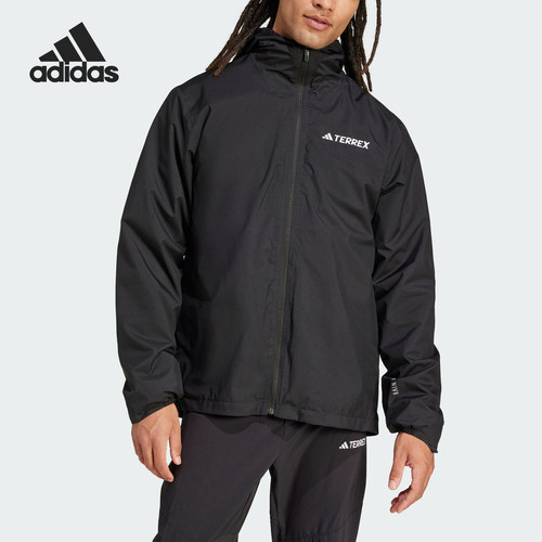 Adidas/阿迪达斯官方正品新款男士户外运动休闲梭织外套JY4797