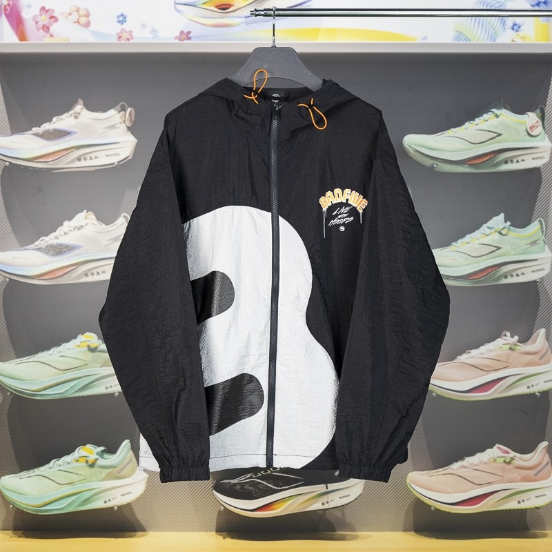 李宁正品反伍BADFIVE男子防泼水宽松休闲梭织连帽外套AFDU417-3