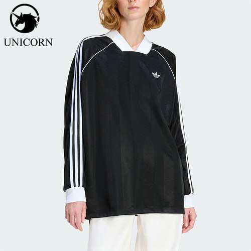 Adidas/阿迪达斯正品三叶草女士运动亲肤宽松休闲长袖T恤KD2897