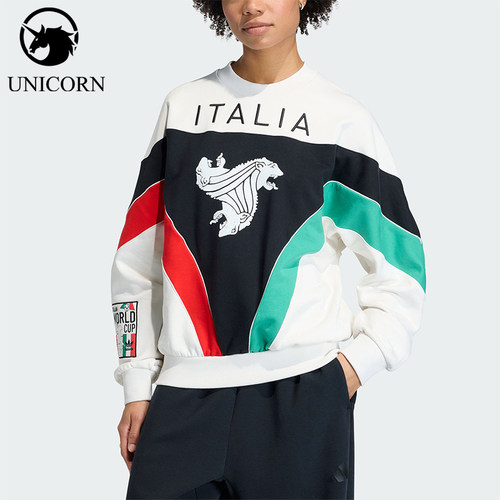 Adidas/阿迪达斯官方正品Archive新款男女白黑色休闲卫衣KD7768