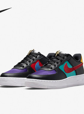 Nike/耐克正品AIR FORCE 1 LV8 EMB女子GS大童板鞋DN4178-001