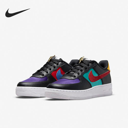 Nike/耐克正品AIR FORCE 1 LV8 EMB女子GS大童板鞋DN4178-001