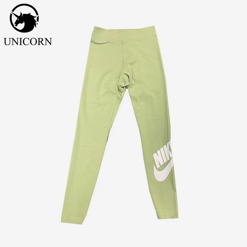 Nike/耐克正品Sportswear新款女经典浅绿白色瑜伽长裤CZ8529-386