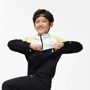 连帽外套YWDU297 男女小大童综合体能系列反光开衫 李宁正品 新款