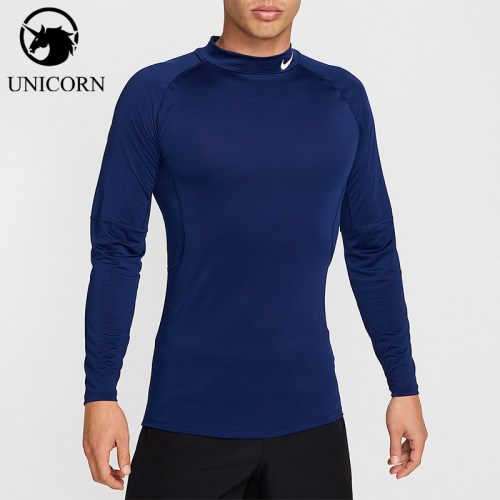 Nike/耐克正品春秋Dri-FIT男士运动 亲肤立领长袖T恤FB7909-492