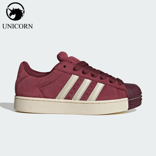 Adidas/阿迪达斯官方正品三叶草女士时尚系带潮流复古板鞋KI3563