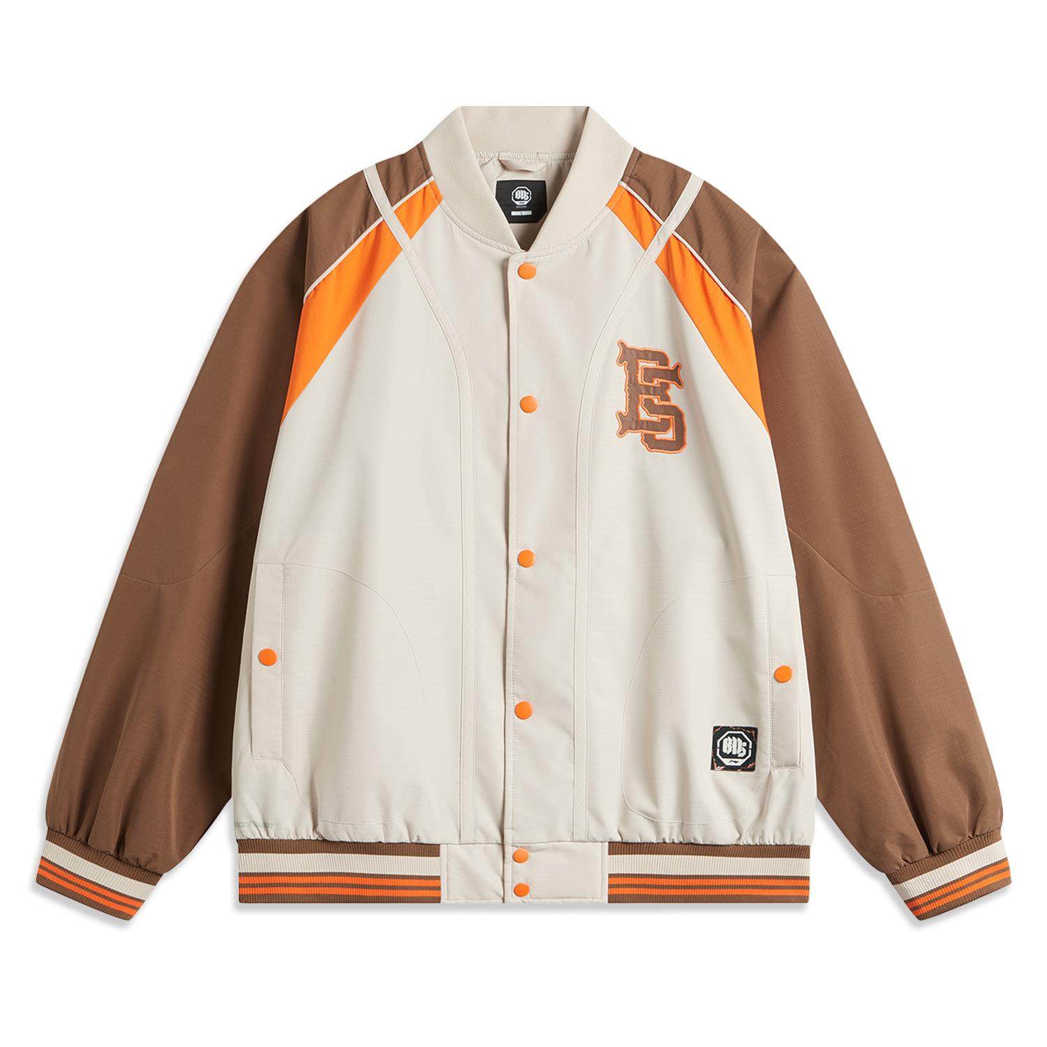 李宁正品反伍BADFIVE男子防泼水时尚拼色宽松休闲夹克外套AFDU491