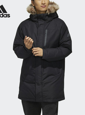 Adidas/阿迪达斯正品男子户外中长款保暖运动羽绒服 EH3975
