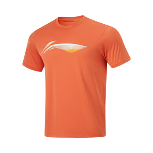 T恤ATSU479 健身系列男子舒适圆领便捷简约运动短袖 新款 李宁正品