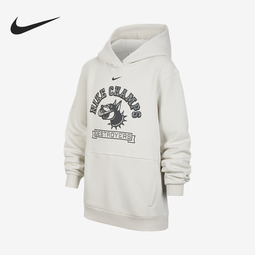 Nike/耐克正品2025秋季款大童连帽套头耐穿卫衣IO7906-072