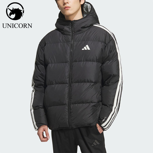 Adidas/阿迪达斯正品2025冬季男士运动双面穿保暖羽绒服KC2490