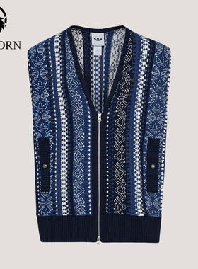 Adidas/阿迪达斯正品三叶草男女宽松经典时尚休闲针织马甲KU6909