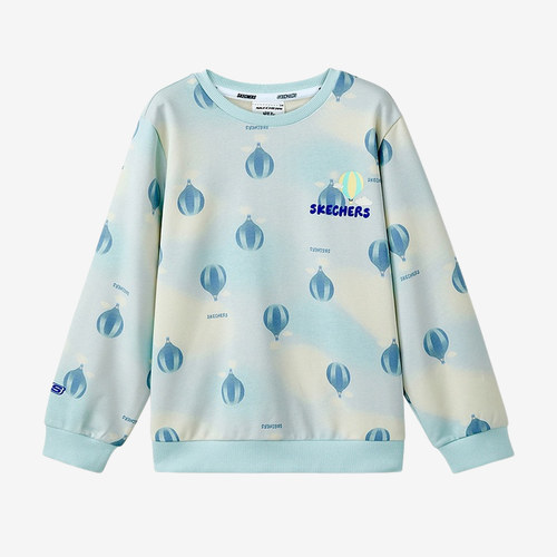 Skechers斯凯奇正品kids儿童柔软舒适时尚套头卫衣L325B019-05ZE