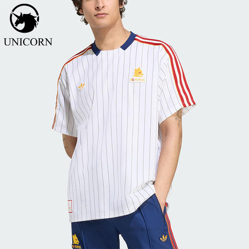 Adidas/阿迪达斯官方正品三叶草男女运动圆领复古足球短袖JM2128