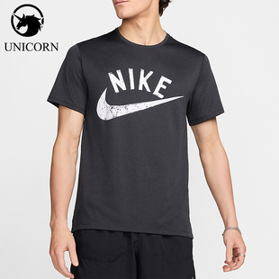 FV9900 Nike 圆领印花套头休闲日常跑步短袖 2025男士 010 耐克正品