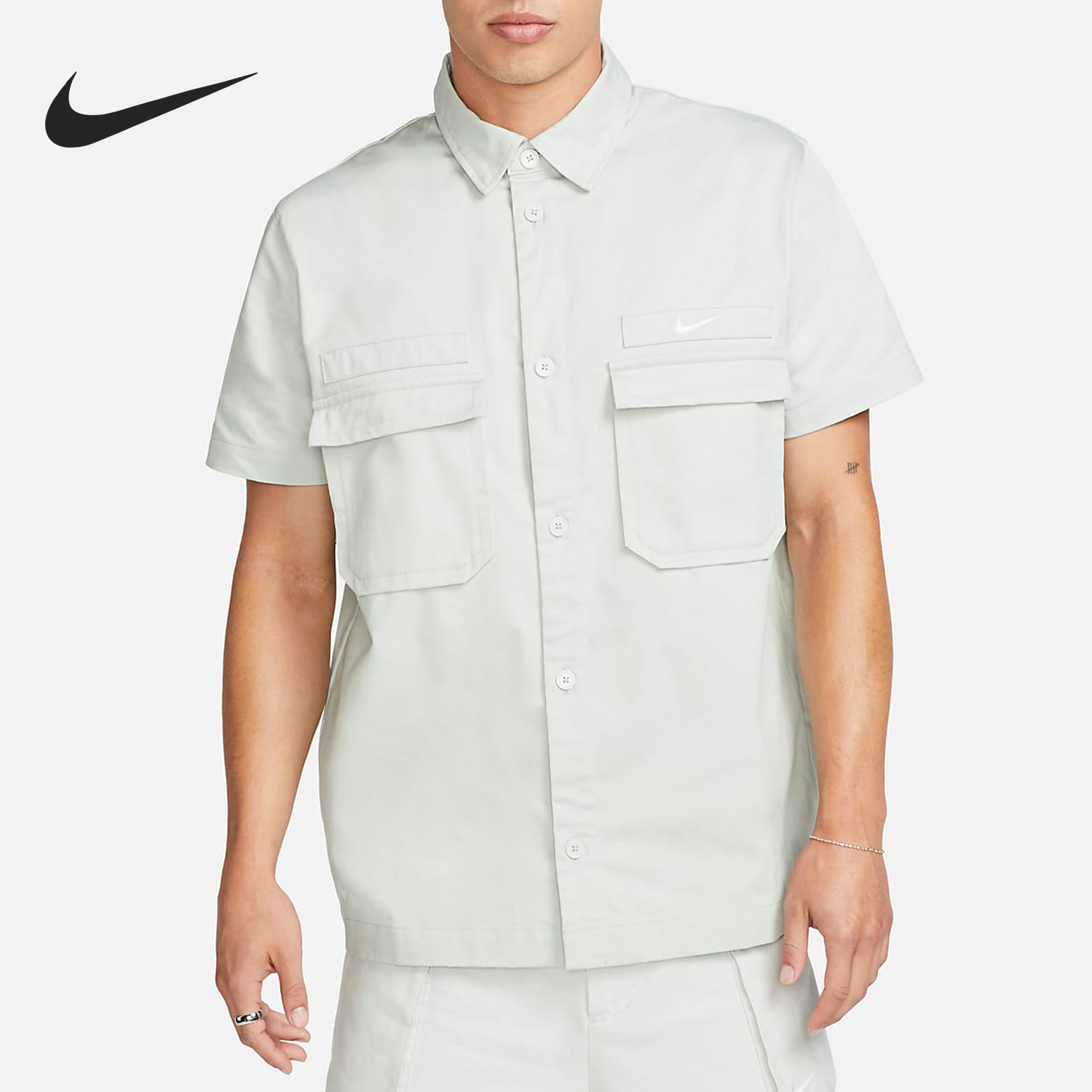 Nike/耐克正品新款男子运动翻领透气户外休闲短袖DX3341-034