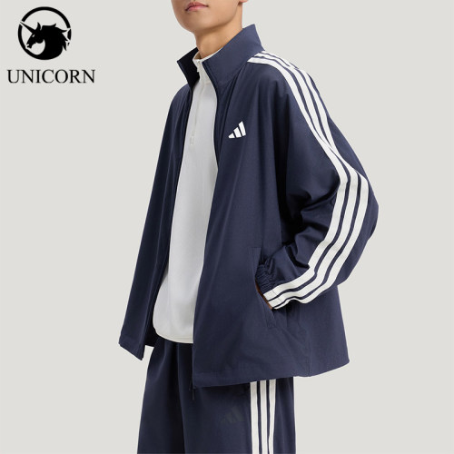 Adidas/阿迪达斯官方正品2026春季款男士立领印花休闲外套KR2547