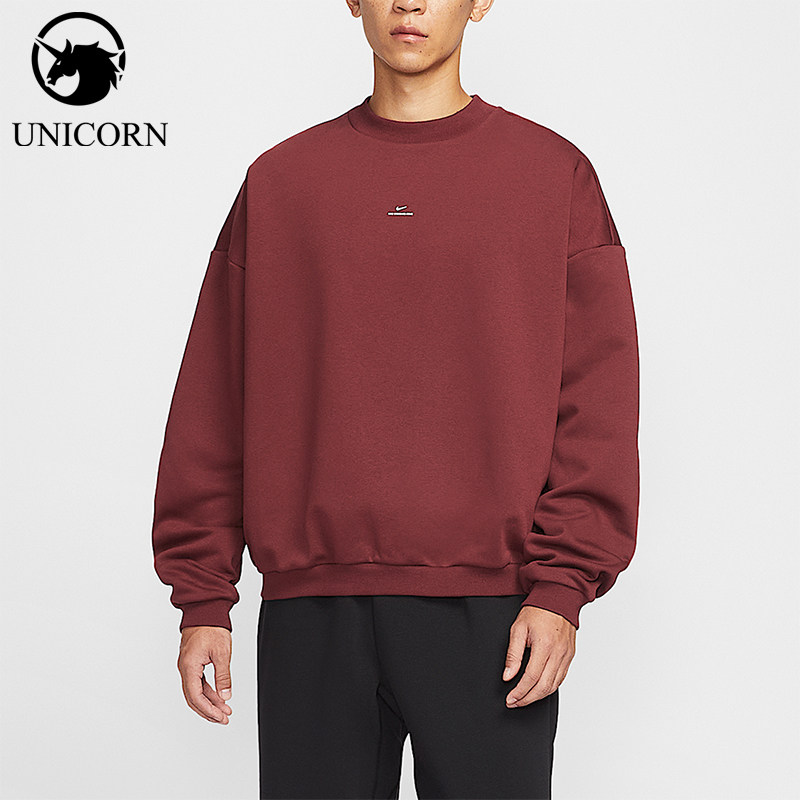 Nike/耐克正品2025冬季男士运动加绒圆领宽松篮球卫衣IM5902-619