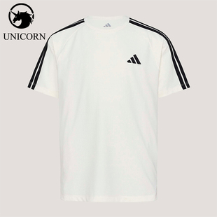 Adidas/阿迪达斯正品夏季儿童透气圆领日常运动轻盈短袖T恤KY8365