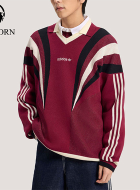 Adidas/阿迪达斯正品三叶草男士透气宽松潮流针织长袖卫衣KW2019