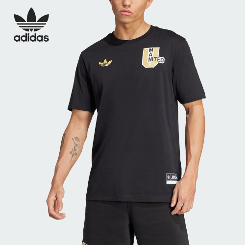 Adidas/阿迪达斯官方正品三叶草男士足球印花训练透气短袖JL6115