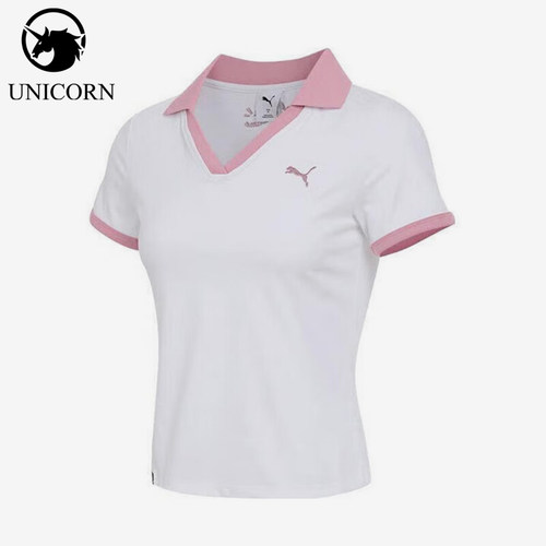 Puma/彪马正品W LATE ADD女士翻领运动针织休闲短袖692774-02