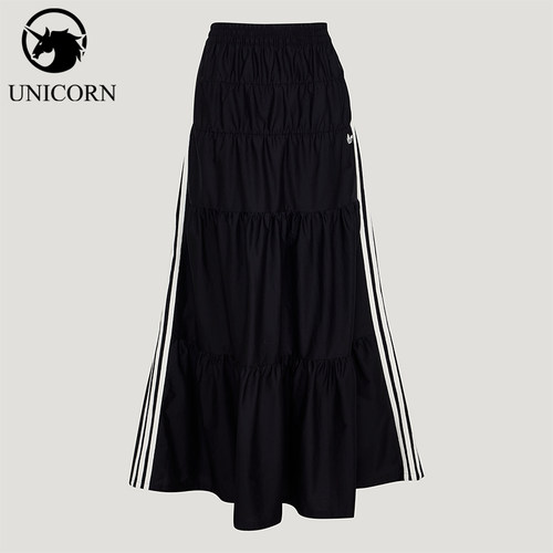 Adidas/阿迪达斯官方正品三叶草女士时尚休闲褶皱半身裙KY5728