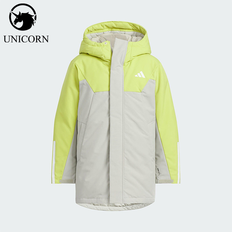 Adidas/阿迪达斯正品JK L PARKA DOWN儿童保暖拼接羽绒服KC5410