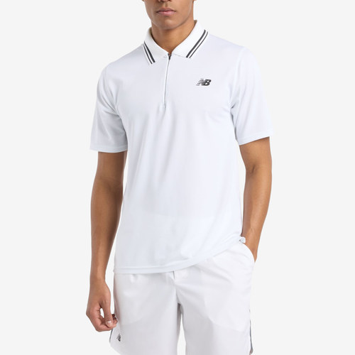 New Balance新百伦正品男士条纹修身短袖POLO领翻领衫MT41402-WT