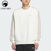 Adidas 阿迪达斯正品 三叶草男女圆领运动休闲针织套头卫衣KC0108