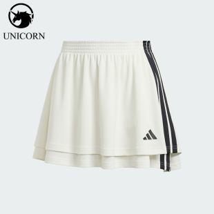 Adidas/阿迪达斯正品女士元气风简约休闲经典短裙小白裙JY7634