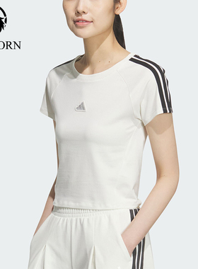 Adidas/阿迪达斯正品ANCE T-SHIRT女士运动圆领短款短袖T恤KS0276