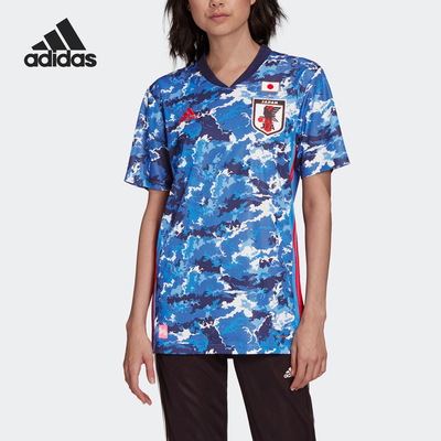 Adidas/阿迪达斯正品夏季女士球迷版经典时尚V领短袖T恤ED7364