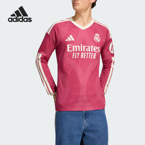 Adidas/阿迪达斯官方正品男士休闲运动三叶草长袖球衣T恤KH1275
