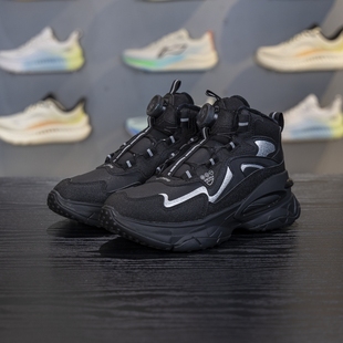 YKCU172 李宁正品 运动生活系列男女大童保暖旋转扣中帮休闲鞋