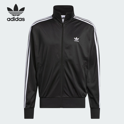 Adidas/阿迪达斯官方正品新款复古男士立领运动针织外套IJ7058