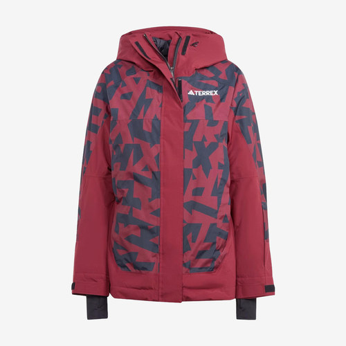 Adidas阿迪达斯正品Terrex女士防水保暖连帽滑雪拉链帽子IB1070