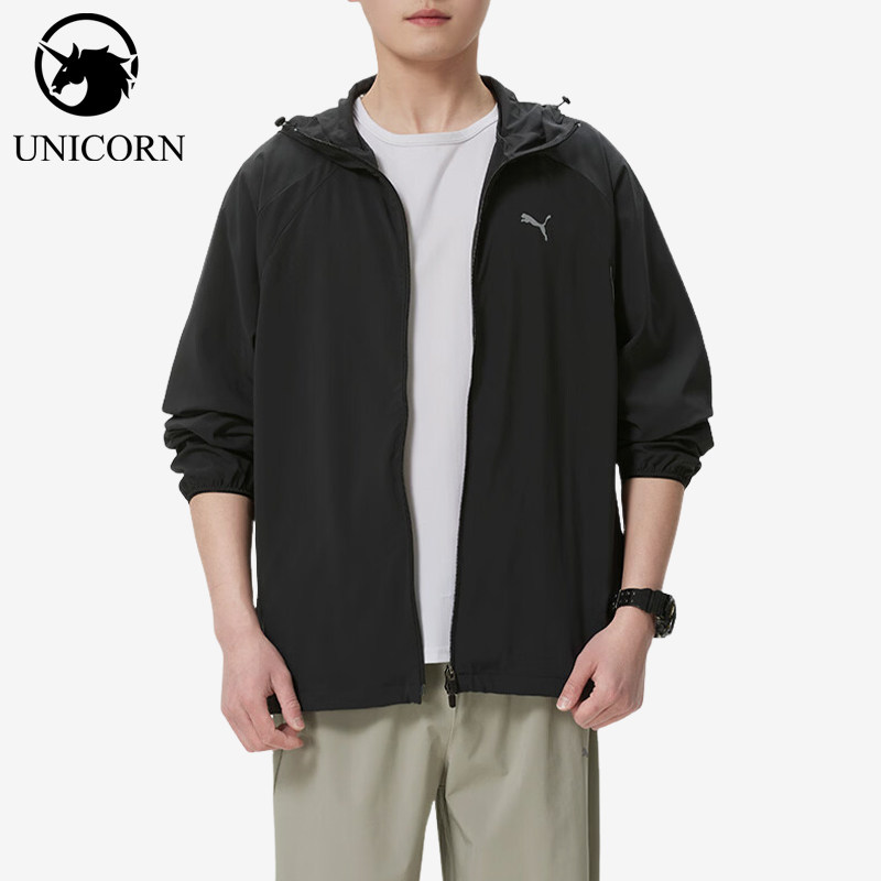 Puma/彪马正品男士黑色夹克户外风衣防风经典夹克外套694461-01