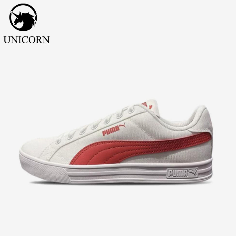 Puma/彪马正品SmashVulc男女白红色低帮日常经典板鞋385554-03