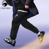 阿迪达斯正品 2025秋季 款 Adidas 儿童日常束脚运动保暖长裤 KB5130