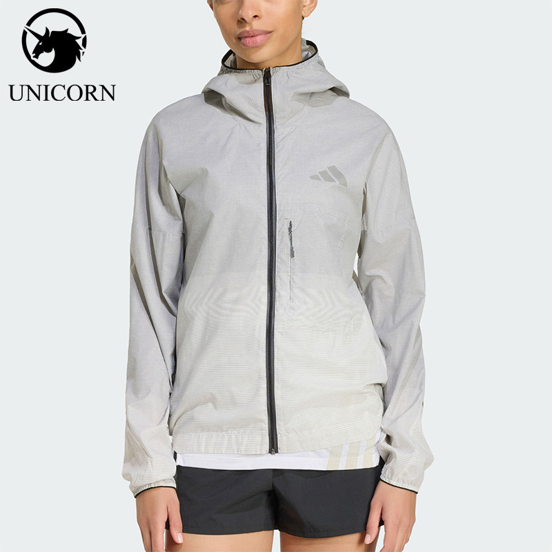 Adidas/阿迪达斯正品TEREXTEREX新款女浅灰色经典夹克外套JY4093