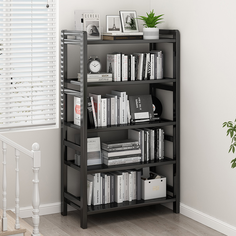 简约书架置物架落地卧室家用多层储物铁艺收纳展示客厅梯形架子