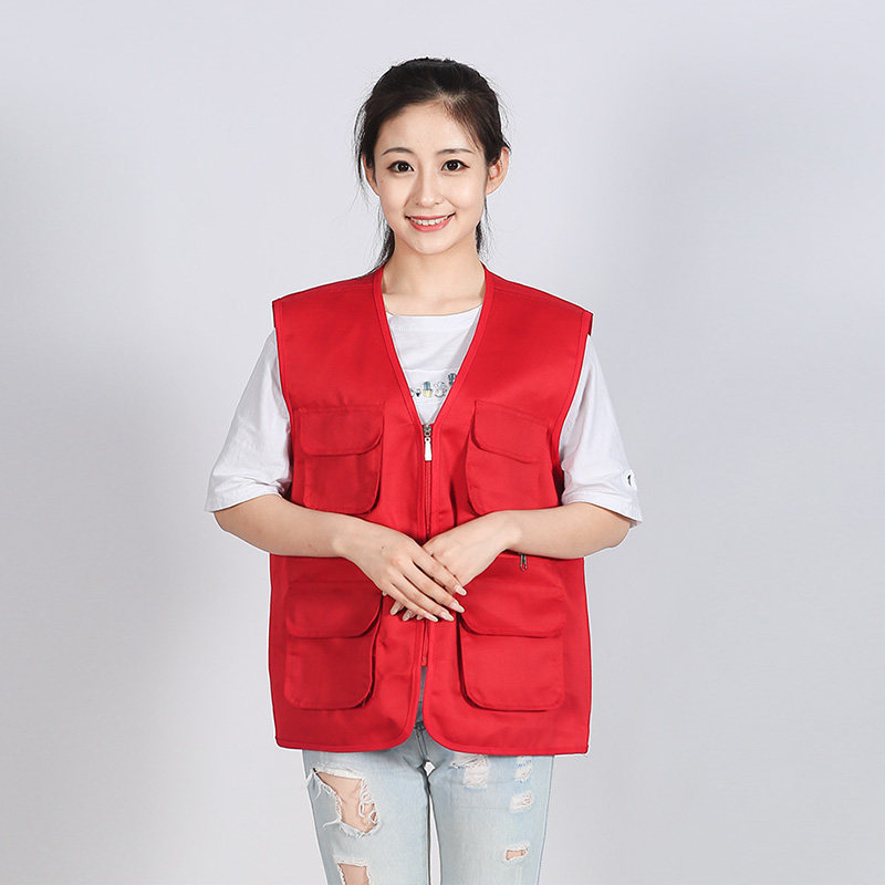 志愿者马甲定制印logo摄影导演记者工I作服定做印字多口袋马夹订