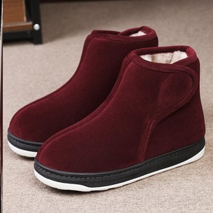 四川鸡婆鞋女中老年妈妈冬季加厚保暖包跟居家抱鸡婆棉鞋男女外穿