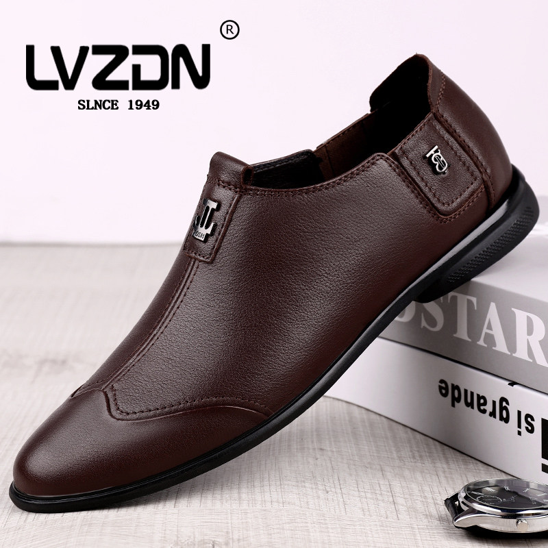 豆豆鞋男真皮休闲皮鞋韩版潮流头层牛皮男鞋子百搭软底一脚蹬透气