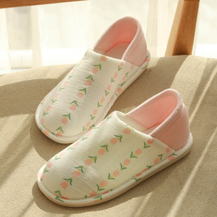 室内防滑厚底居家鞋 月子鞋 透气产后产妇鞋 纱布678月纯棉薄款 夏季