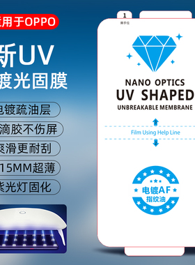 适用OPPOReno14 Reno13PRO Reno12 FindX6/x7ultra防指纹UV高清固化膜真我14Pro防指纹油污电镀光固膜批发