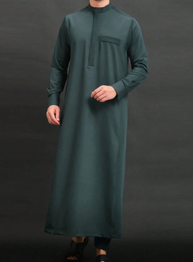 Muslim Thobem男大褂阿拉伯长袍民族风服饰长衫男大码迪拜礼拜服