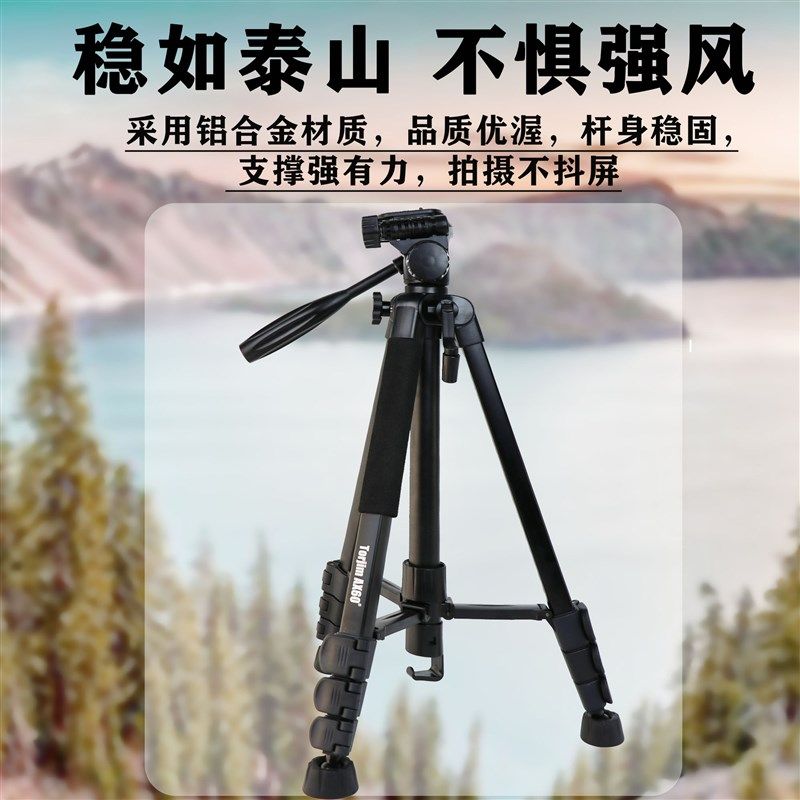 三脚架激光炮支架加粗便携角架通用铝合金夜钓灯钓鱼摄影支架